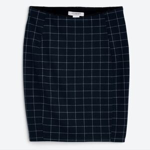 Liverpool Black Checkered Skirt